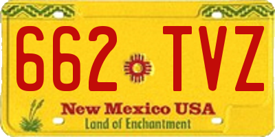 NM license plate 662TVZ