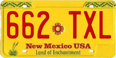 NM license plate 662TXL