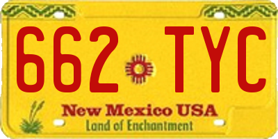 NM license plate 662TYC