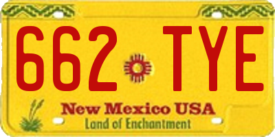 NM license plate 662TYE