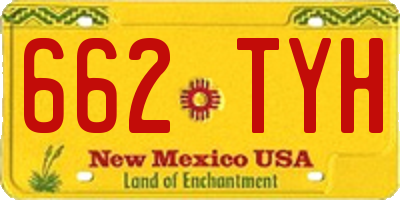 NM license plate 662TYH