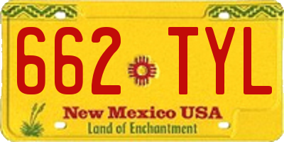 NM license plate 662TYL