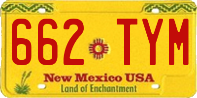 NM license plate 662TYM