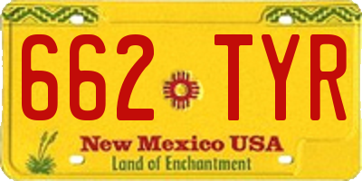 NM license plate 662TYR