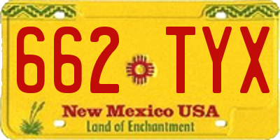 NM license plate 662TYX