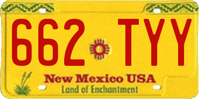 NM license plate 662TYY