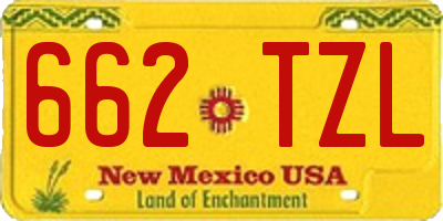 NM license plate 662TZL