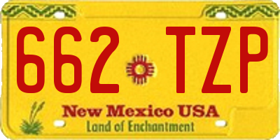 NM license plate 662TZP