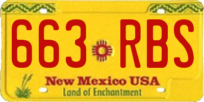 NM license plate 663RBS