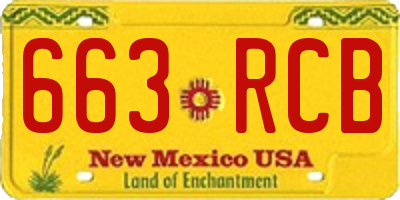 NM license plate 663RCB