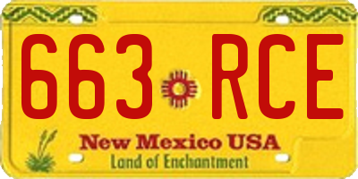 NM license plate 663RCE