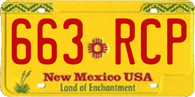 NM license plate 663RCP