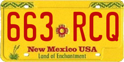 NM license plate 663RCQ