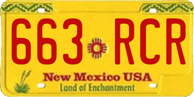 NM license plate 663RCR