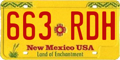 NM license plate 663RDH