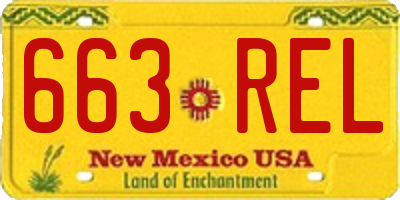 NM license plate 663REL
