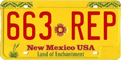 NM license plate 663REP