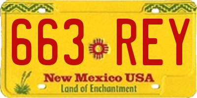 NM license plate 663REY