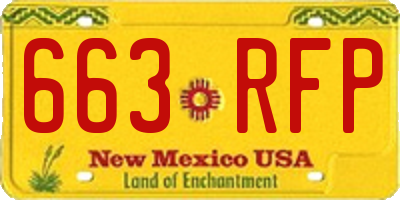 NM license plate 663RFP