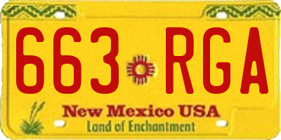 NM license plate 663RGA