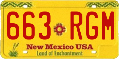 NM license plate 663RGM