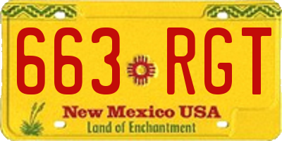 NM license plate 663RGT