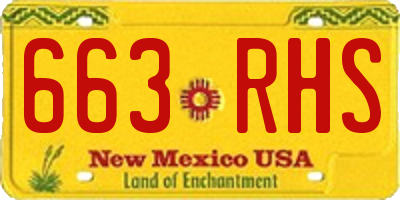 NM license plate 663RHS