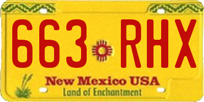 NM license plate 663RHX