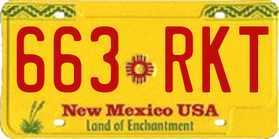 NM license plate 663RKT