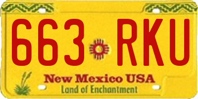 NM license plate 663RKU