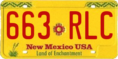 NM license plate 663RLC