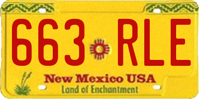 NM license plate 663RLE