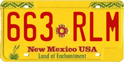 NM license plate 663RLM