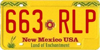 NM license plate 663RLP