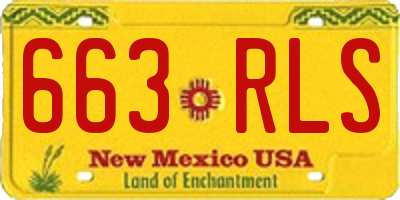 NM license plate 663RLS