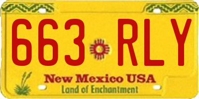 NM license plate 663RLY