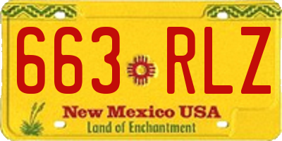 NM license plate 663RLZ