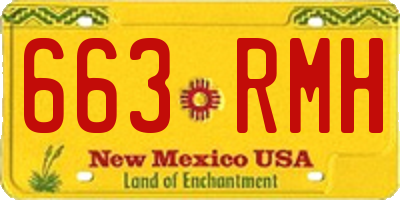 NM license plate 663RMH