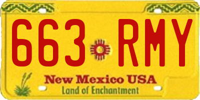NM license plate 663RMY