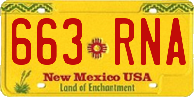 NM license plate 663RNA