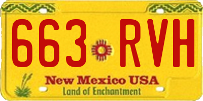 NM license plate 663RVH