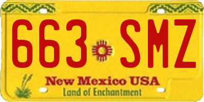 NM license plate 663SMZ
