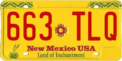 NM license plate 663TLQ
