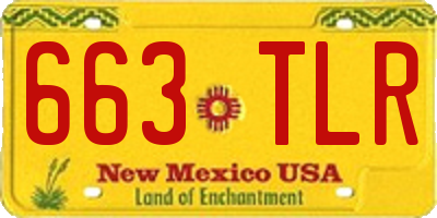 NM license plate 663TLR