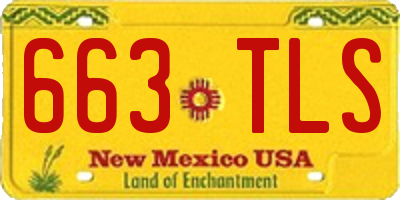 NM license plate 663TLS