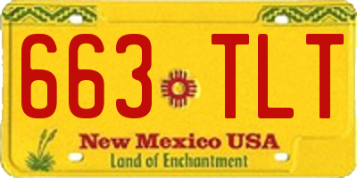 NM license plate 663TLT
