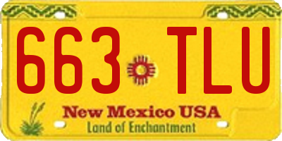 NM license plate 663TLU
