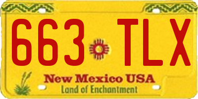 NM license plate 663TLX