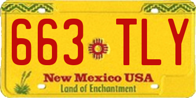 NM license plate 663TLY