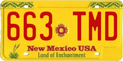 NM license plate 663TMD